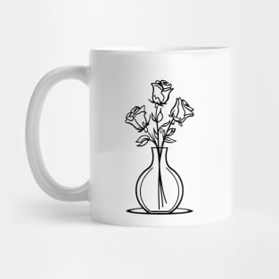 Rose in a vase Mug